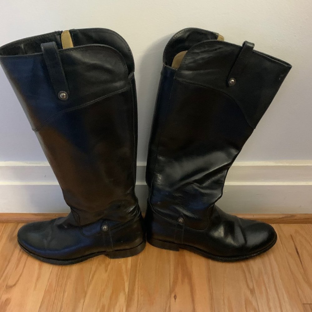 Black Frye Boots - Full Zip Extended Calf